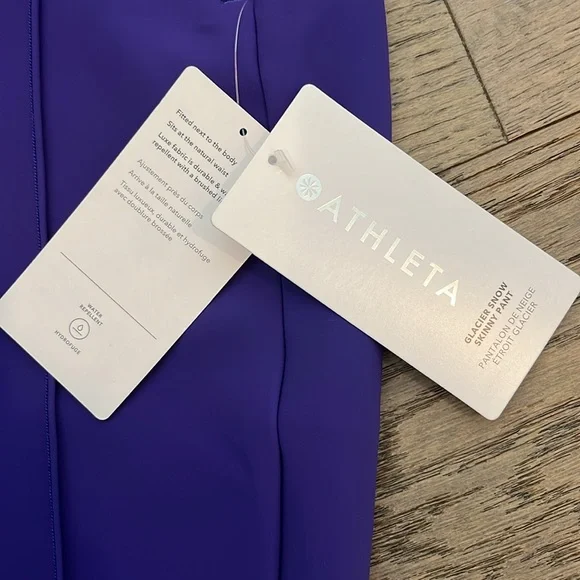 NWT Athleta Glacier Snow Skinny Pant, 8P, deep purple - Picture 7 of 10